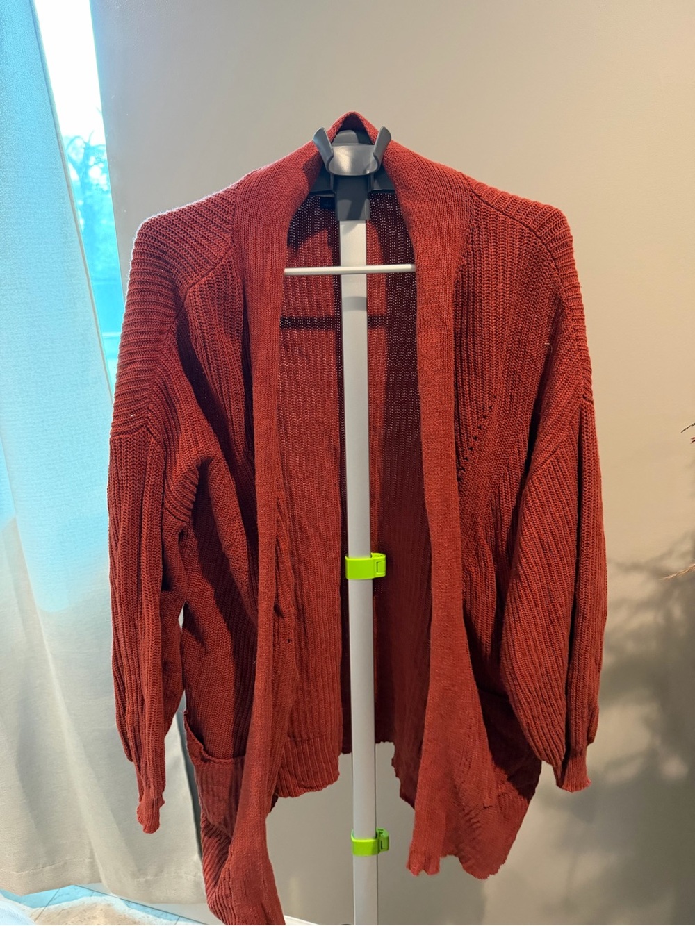 Target Women's Open-Front Brick Red Cardigan Sweater